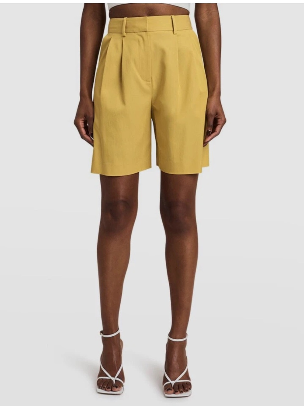 Derek Lam 10 Crosby Women's Yellow Dax Pleated
Bermuda Shorts Sz 2
